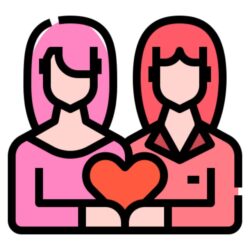 👩🏻‍❤‍💋‍👩🏼 Lesbianas +18 3